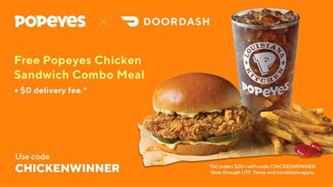 popeyes delivery free
